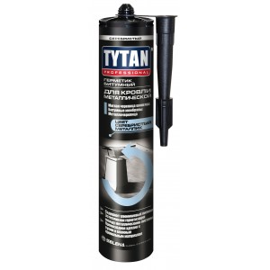 Герметик для металлической кровли серебристый битумный "TYTAN Professional" / 310 мл