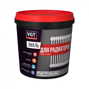 Эмаль для радиаторов в/д VGT глянцевая супербелая Профи 1 кг